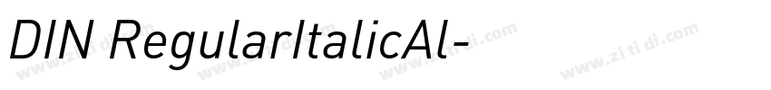 DIN RegularItalicAl字体转换